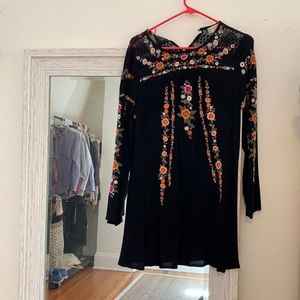 Altar’d State • Black Floral Dress • XS • Never worn